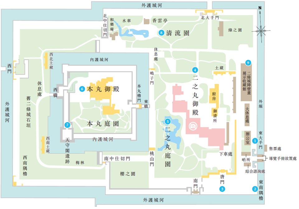 img overview map zh hant - 二條城, 京都景點, 京都自由行, 元離宮二條城, 江戶時代建築